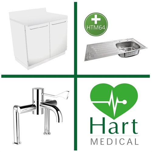 Hart HTM64 Medical Sink Station - Double Door